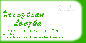 krisztian loczka business card